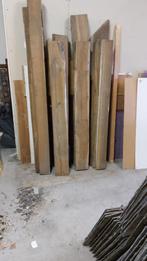 Ruw eiken houten dikke planken, Doe-het-zelf en Verbouw, Hout en Planken, Ophalen, 25 tot 50 mm, Eiken, Zo goed als nieuw