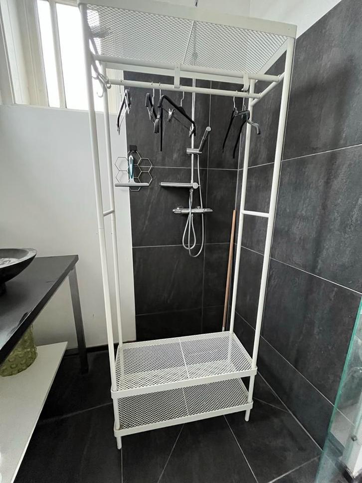 MACKAPÄR Kapstok met schoenenrek - Wit, Huis en Inrichting, Woonaccessoires | Kapstokken, Gebruikt, Staande kapstok, 150 tot 200 cm