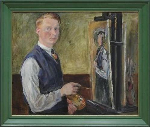 Erwin Theegarten 1904-1979==NIEUWE ZAKELIJKHEID==zelfportret, Antiek en Kunst, Kunst | Schilderijen | Klassiek, Ophalen