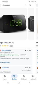 Philips wekkerradio radio, Witgoed en Apparatuur, Wekkers, Ophalen, Zo goed als nieuw