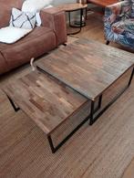 vierkant salontafel set, Huis en Inrichting, Gebruikt, 50 tot 100 cm, Vierkant, Minder dan 50 cm