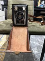 Vintage Agfa Synchro Box Camera met lederen tas, Ophalen of Verzenden, Gebruikt, Compact