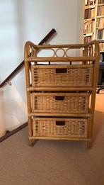Rotan ladekastje met drie lades, Huis en Inrichting, Kasten | Ladekasten, Ophalen, 50 tot 100 cm, Zo goed als nieuw, 3 of 4 laden