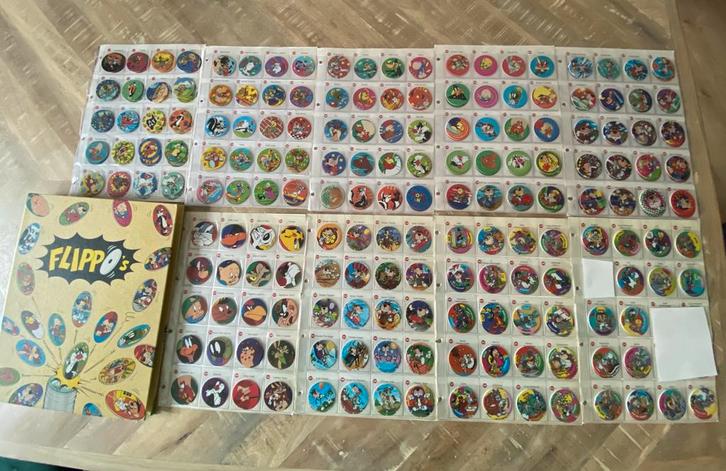 Flippo verzameling inclusief map, Verzamelen, Flippo's, Verzameling, Chester Cheetos, Looney Tunes, Strip, Techno, World, Met verzamelmap(pen)