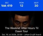 TE KOOP 1x The Weeknd zit ticket, Tickets en Kaartjes, Eén persoon, Juli
