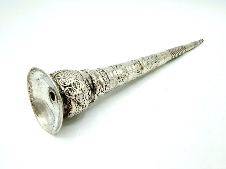 Zilveren breipenhouder, 19e eeuws, Antiek en Kunst, Antiek | Goud en Zilver, Zilver, Verzenden