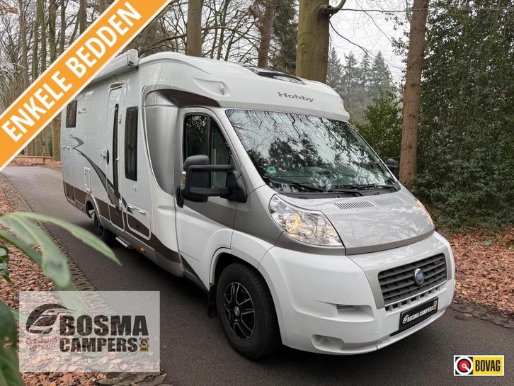 Hobby Toskana Exclusive 690 GELC Enkele Bedden Garage Airco, Caravans en Kamperen, Campers, Bedrijf, tot en met 4, Half-integraal