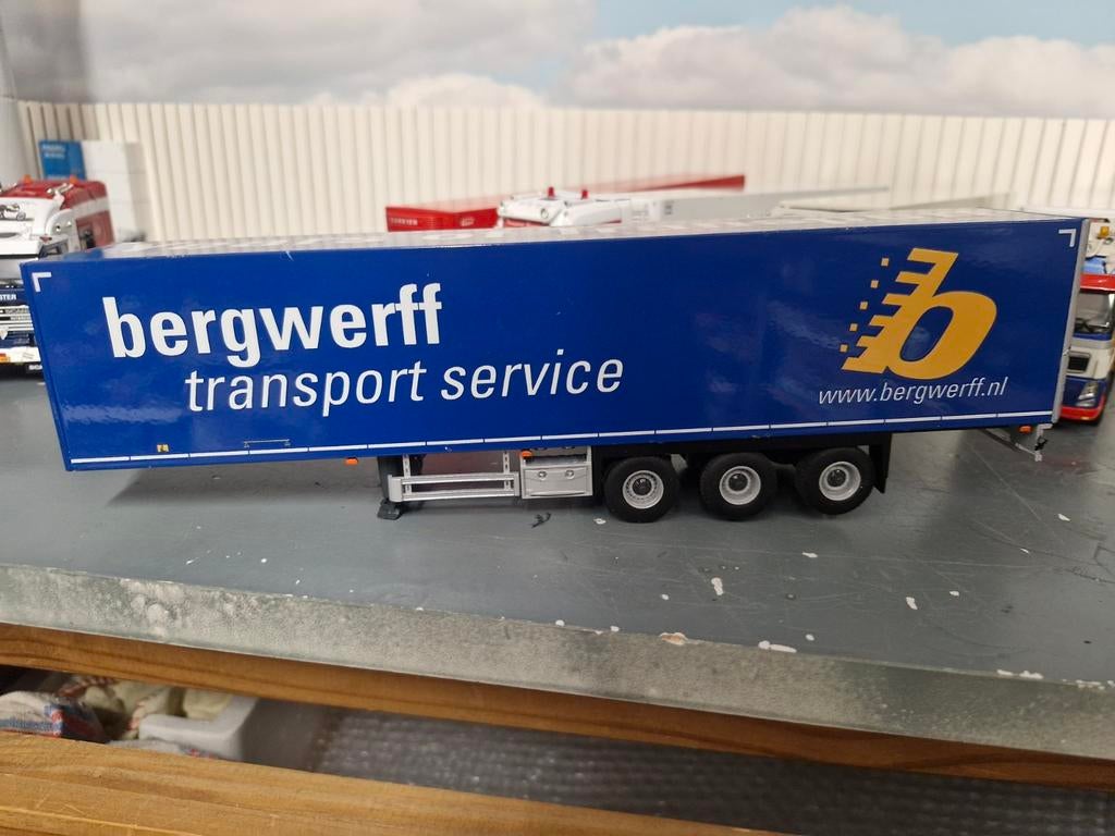 Kastentrailer wsi  BERGWERFF, Ophalen of Verzenden, Zo goed als nieuw, Bus of Vrachtwagen, Wsi