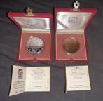 Jaques Villeneuve F1 zilveren + bronzen munt silver z, Verzenden, Nieuw, Formule 1
