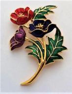 FISH Klaproos in reliëf, cloisonné emaille, 22 kt verguld (7, Sieraden, Tassen en Uiterlijk, Ophalen, Nieuw