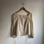 Crèmekleurige Uniqlo blouse met bloemenprint, maat L, Kleding | Dames, Blouses en Tunieken, Uniqlo, Ophalen of Verzenden, Zo goed als nieuw
