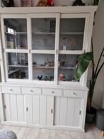 Houten kast met glazen schuifdeuren, Huis en Inrichting, Kasten | Buffetkasten, Gebruikt, Met deur(en), Glas, 150 tot 200 cm