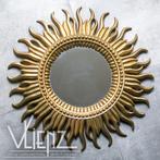 Grote, vintage, retro zonnespiegel Hollywood Regency stijl, Huis en Inrichting, Ophalen, Gebruikt, -, -