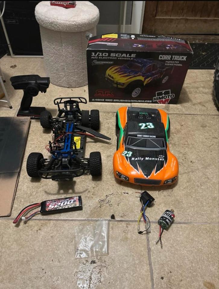 Himoto Rally Auto 1:10 - Upgrade, Lipo, Extra's, Hobby en Vrije tijd, Modelbouw | Radiografisch | Auto's, Gebruikt, Auto offroad