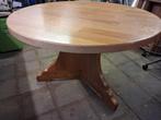 Ronde eettafel massief eiken, Huis en Inrichting, Tafels | Eettafels, Ophalen, Zo goed als nieuw, Vier personen, 100 tot 150 cm