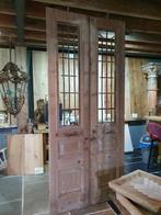 ANTIEKE FRANSE DUBBELE DEUR MET IJZERWERK 120 X 278 CM, Ophalen of Verzenden