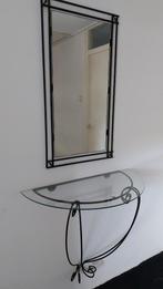 Haltafel en spiegel in goede staat te koop, Ophalen