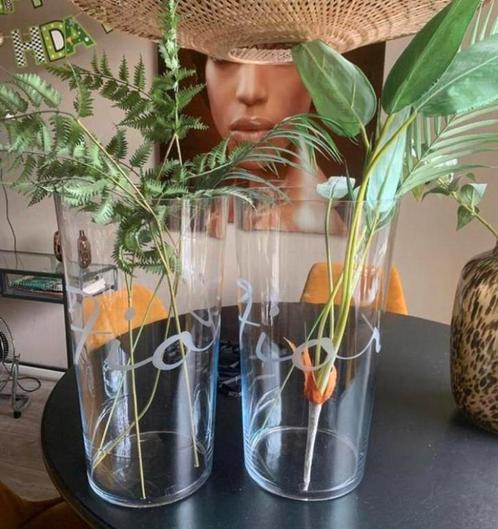 Riviera Maison hele grote fiori vaas transparant, Huis en Inrichting, Woonaccessoires | Vazen, Zo goed als nieuw, Overige kleuren