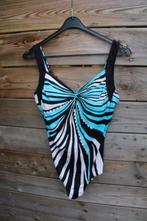 Badpak aqua/ zwart/ offwhite Sunflair mt 44F Vaste prijs, Kleding | Dames, Zwart, Badpak, Ophalen of Verzenden, Zo goed als nieuw