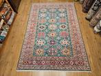 Handgeknoopt oosters tapijt kazak super 293x202, Huis en Inrichting, Stoffering | Tapijten en Kleden, Info@SlatsAntiek.nl, Crème