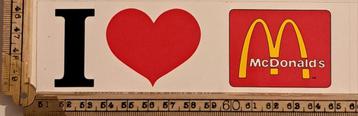 Vintage sticker I ️  MC Donald's I love MC Donalds  beschikbaar voor biedingen