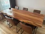 Eettafel en eetstoelen, Huis en Inrichting, Tafels | Eettafels, Ophalen, Gebruikt, 150 tot 200 cm, Eikenhout