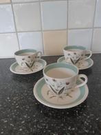 Alfred Meakin England 3 kopjes met schotels, Ophalen of Verzenden, Porselein, Overige stijlen, Kop(pen) en/of Schotel(s)
