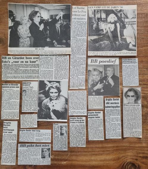 48 Artikelen Franse filmactrice Brigitte Bardot, Verzamelen, Tijdschriften, Kranten en Knipsels, Knipsel(s), Ophalen of Verzenden