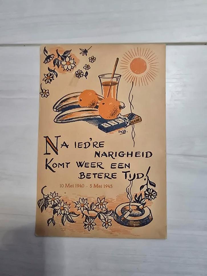 Oude Propagandaposter - Betere Tijden, Verzamelen, Ansichtkaarten | Buitenland, Gelopen, België en Luxemburg, 1940 tot 1960, Ophalen of Verzenden