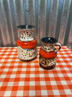 Vintage W.Germay Jasba vazen oranje bruin, Ophalen of Verzenden