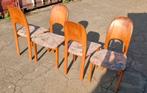 5x Vintage teak Holstebro möbelfabrik eetkamerstoelen deens, Gebruikt, Bruin, Vintage, Ophalen of Verzenden