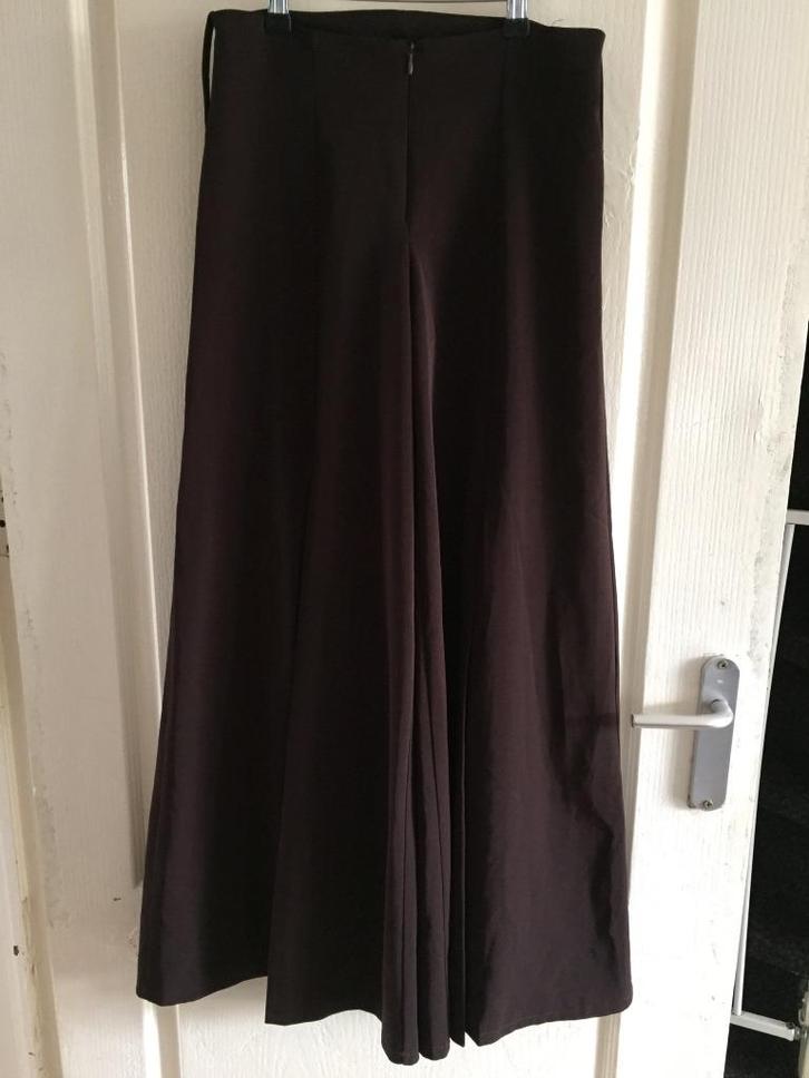 Broekrok 36, wijd en donkerbruin, bruin. (2B19), Kleding | Dames, Rokken, Gedragen, Maat 36 (S), Bruin, Boven de knie, Ophalen of Verzenden