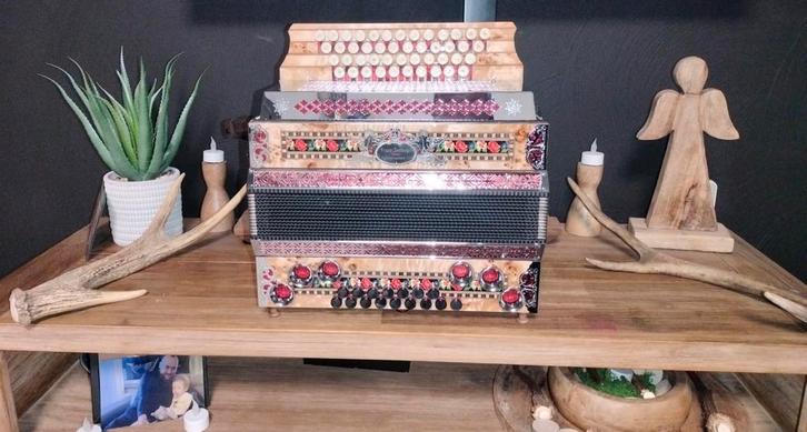 Steirische Harmonika Franz Zechner Gcfbes- Prachtexemplaar, Muziek en Instrumenten, Accordeons, Zo goed als nieuw, Overige formaten