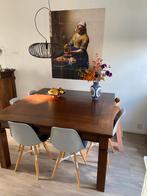 Eettafel vierkant, met 4 laden.150x150cm, Ophalen, Uni, Gebruikt, 150 tot 200 cm