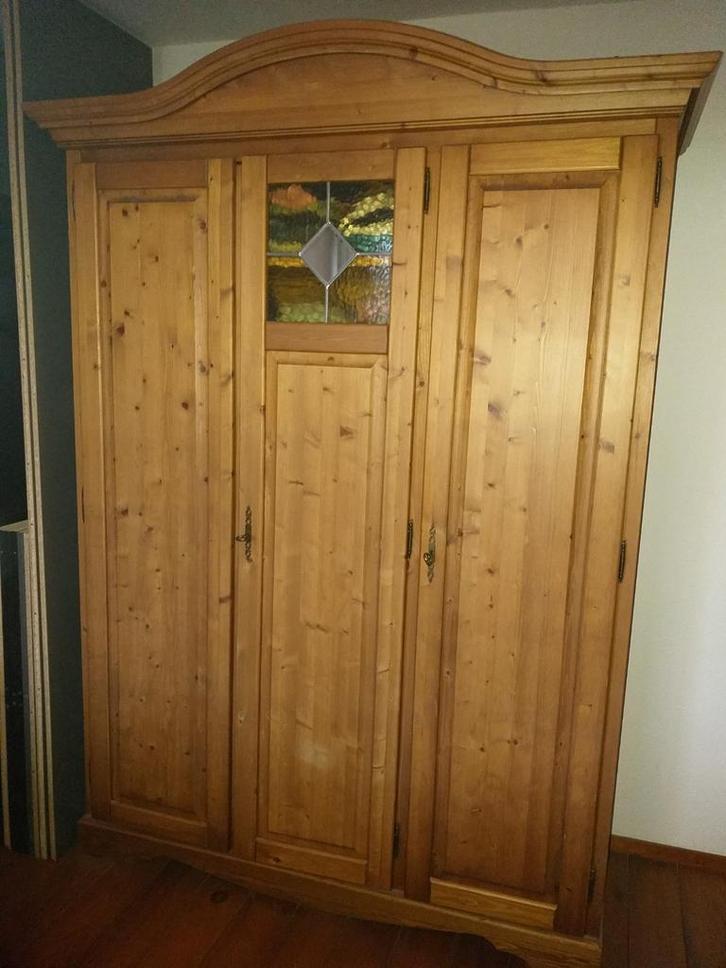 Grenen Houten Kledingkasten 2 en 3 deurs, Huis en Inrichting, Kasten | Kledingkasten, Gebruikt, 200 cm of meer, 100 tot 150 cm