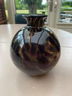 Mooie gave vaas, glas, Huis en Inrichting, Woonaccessoires | Vazen, Overige kleuren, Ophalen of Verzenden, Minder dan 50 cm, Glas