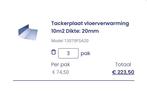 Vloerverwarming Tackerplaat 20 mm dik Ondervloer 32m2, Doe-het-zelf en Verbouw, Ophalen, Gebruikt, Overige typen