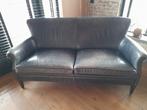 Vintage Chesterfield 2-zitsbank verweerd blauw, Ophalen, Gebruikt, Minder dan 75 cm, Vintage Chesterfield