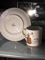 Vintage mok met bord, Ophalen of Verzenden