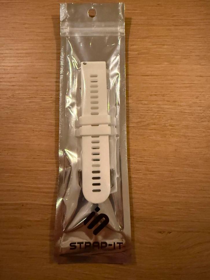 Horlogebandje Garmin forerunner 255 wit siliconen, Sieraden, Tassen en Uiterlijk, Sporthorloges, Nieuw, Android, Wit, Ophalen of Verzenden