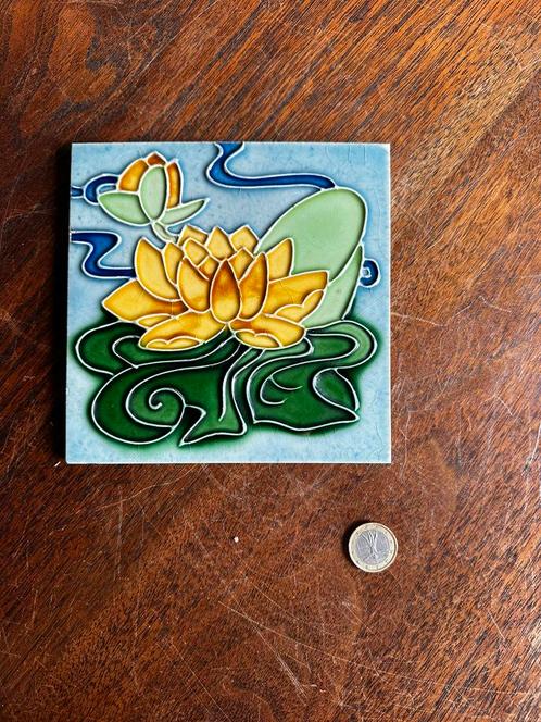 Art Nouveau Tegeltje Gilliot & Cie (Hemiksem, ca. 1900–1930), Antiek en Kunst, Antiek | Keramiek en Aardewerk, Ophalen of Verzenden