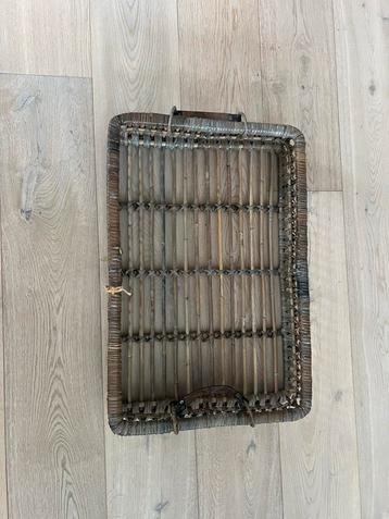 Rieten Dienblad Rechthoekig Vintage beschikbaar voor biedingen