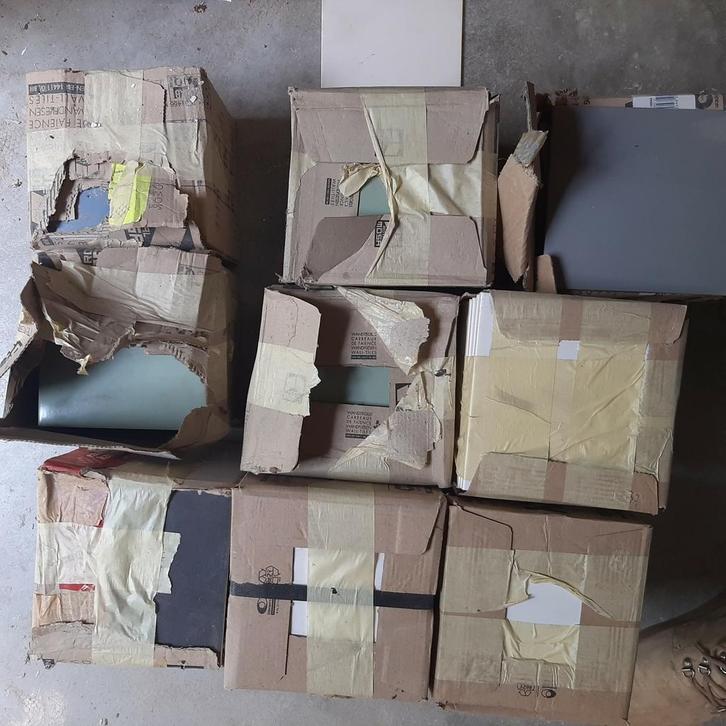 Ongeveer 5 volle dozen mosa 15x 15cm tegels voor mozaieken, Doe-het-zelf en Verbouw, Tegels, Zo goed als nieuw, Wandtegels, Keramiek