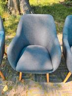4 leuke grijze kuip stoelen, Grijs, Vier, Zo goed als nieuw, Hout