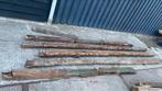 Hardhouten balken, zwaar, robuust en authentiek verweerd, Doe-het-zelf en Verbouw, Hout en Planken, Ophalen, Gebruikt, 50 mm of meer