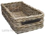 Opbergmand riet rechthoekig XL model, Huis en Inrichting, Woonaccessoires | Schalen en Manden, Verzenden, Nieuw, Rechthoekig, Riet