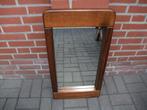 Vintage Retro Zware Eiken Spiegel   evt ander kleurtje geven, Ophalen, Minder dan 50 cm, Zo goed als nieuw, Minder dan 100 cm