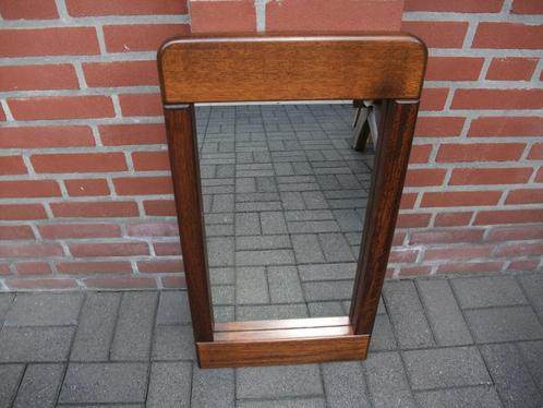 Vintage Retro Zware Eiken Spiegel   evt ander kleurtje geven, Huis en Inrichting, Woonaccessoires | Spiegels, Zo goed als nieuw