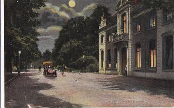 zeist donkere laan maanlicht oude auto tekst/zegel 1909 beschikbaar voor biedingen