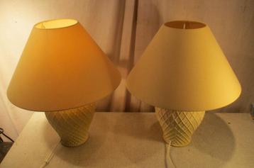 2 Dezelfde Retro tafellampen in aardewerk - 42cm beschikbaar voor biedingen